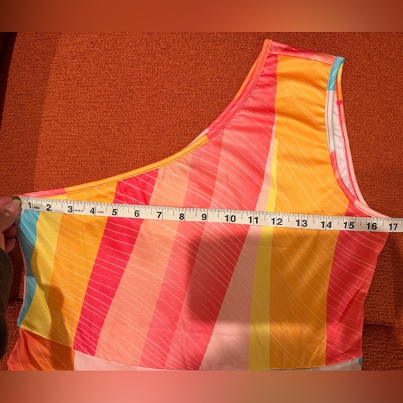 ChicMe Vibrant Multi-Color One-Shoulder Print Slit Maxi Sundress (NWOT) - Picture 12 of 12